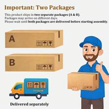 GIKPAL Dresser For Bedroom 6 Drawers, 53" Wide Wood Chests Of Drawers With Handleless & Curved Profile Design, Modern Dresser For Living Room, Entryway - 自然的 - 查看 11