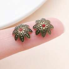 100pcs/Pack 8-10mm Plated Lotus Cup Spacer Caps, DIY Jewelry Findings For Bracelets, Necklaces And Beading. - Lotus - View 14