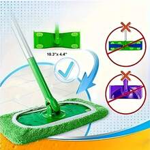 6-Piece Flat Mop Replacement Cloth, Durable, Strong Decontamination And Moisture Absorption, Wet And Dry, Easy To Care (Excluding Mop, It Is Recommended To Check The Size) - Vỏ bọc bằng vải lông cừu san hô xanh - Xem 2