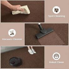 Nuttumico - Alfombras de área de 4 x 6 pies para recámara, sala de estar, alfombra moderna de color café oscuro, alfombra gruesa de espuma viscoelástica, alfombras minimalistas para niños y niñas - Marrón - Ver 6