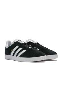 Adidas Giày nam Gazelle phong cách casual, nhẹ, đệm êm, thoáng khí, thoải mái, đế dày, có logo, thân thiện với da, đa năng dùng hàng ngày, tập gym, đi làm, dạo phố, du lịch, đi học, màu đen BB5476 - Đen và trắng - Xem 2