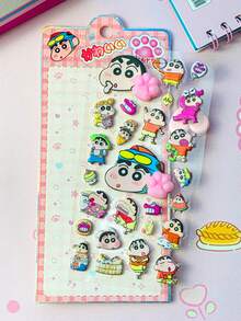 1pc Cute Crayon Shin-Chan Cat Paw Sticker, Suitable For Luggage, Cups, Paper, Phones, Gifts, Notebooks, Diaries, Decorations. Home Decor, Decorations, Party Decorations, Birthday Gifts, Various Holiday Gifts, Fashion. Fashion Items. Luxury. Sewing. DIY. - Multicolor - View 4