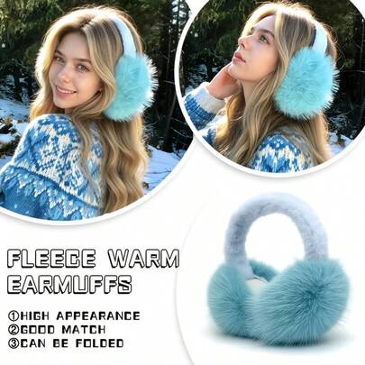 Orejeras gruesas y suaves, mantienen calientes las orejas de las mujeres en invierno, también tienen funciones a prueba de viento y de calentamiento. Estas orejeras son cálidas y cómodas, gruesas y cálidas, una opción ideal para las orejas de las mujeres en invierno. Las adorables y dulces orejeras también pueden resaltar los contornos faciales.