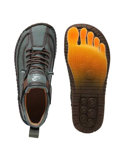 زوج من بوت الكاحل الجلدية الكاجوال للنساء، مصنوعة يدويًا بتفصيل قطع الجلد، متعددة الاستخدامات للمكتب والرياضة والخارج، مع نعل مطاطي مقاوم للانزلاق وقوي