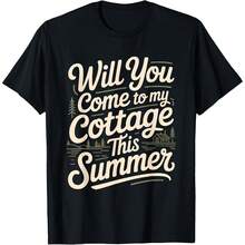 Will You Come To My Cottage This Summer T-Shirt - 黑色 - 查看 1