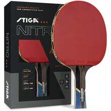 STIGA Nitro Performance Ping Pong Paddle - 6-Ply Light Blade - 2mm Premium Sponge – Flared Handle For Exceptional Grip - Performance Table Tennis Racket For Serious Play - Nitro - Xem 1