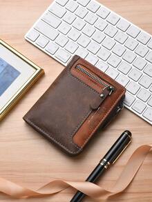 New Men's Short Zipper Wallet, Multi-Card Slots Large Capacity Card Holder Portable,Fathers Day Gifts - Multicolor - View 13