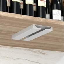 1-2pcs Black & White Bar/KTV/Kitchen Cabinet Rack, No Drill Alcohol Storage Organizer, Multi-Function Hanging Shelf With Cup Holder - Multicolor - View 16