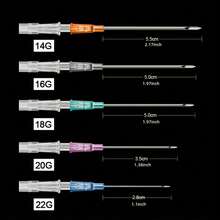 5 kim xỏ khuyên - 14G, 16G, 18G, 20G và 22G, chất liệu thép không gỉ 316L, thích hợp cho xỏ khuyên tai, mũi, vách ngăn mũi, rốn, trang sức và dụng cụ xỏ khuyên cơ thể, kim xỏ khuyên dùng một lần nhiều màu sắc, thích hợp cho xỏ khuyên tai, mũi, rốn, môi, lưỡi, sụn tai - Không mùi, vô trùng, không cần pin, vật tư xỏ khuyên sụn | Kim xỏ khuyên nhiều màu | Kim xỏ khuyên vô trùng - Nhiều màu - Xem 6
