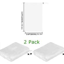 1/2 Packs Garden Mesh Netting For Plants, Insect Bird Netting Pest Barrier Bag With Drawstring, Tomato Protective Cover Fruits Tree Blueberry Bush Netting Cover Bag Protection For Vegetables ﻿ - White - View 11