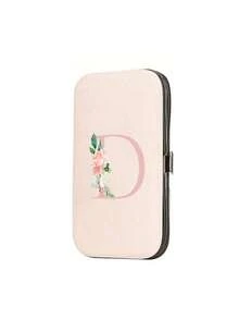 7件套A-Z字母印花旅行美甲工具套装，包含粉色花朵和字母图案，大容量指甲护理收纳盒，不锈钢工具，超锋利防溅指甲钳套装，经典设计指甲钳盒。适用于手机美容、旅行、外出、居家学习、聚会等场合。 - 彩色 - 查看 18