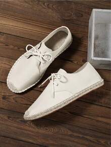 男士透气吸湿防滑编织渔夫鞋 - 米色 - 查看 6