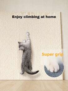 PETSIN 1pc Self-Adhesive Cat Scratching Pad Mat Carpet Couch Furniture Protector, Pet Scratch Toy, Cat Scratch Trainer, Self-Stick Cat Scratch Board - Multicolor - View 3