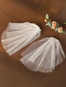 2pcs Sparkling Glitter Bridal Shawl Sleeves, Suitable For Weddings And Parties, Bridal Gowns, Dresses, Camisole Dresses - VG - View 5