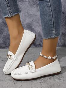 2025 女士莫卡辛平底鞋，Mayao 流苏休闲乐福鞋，百搭软底便鞋，优雅时尚舒适轻便鞋 - 白色 - 查看 14
