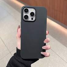 2 Pieces Set:One Black Large-Hole Case Compatible With Apple + One Silk-Printed Lens Film, Compatible With IPhone 17, 17 Pro, 17 Pro Max, 16, 16 Plus, 16 Pro, 16 Pro Max, 15, 15 Plus, 15 Pro, 15 Pro Max. Black Anti-Drop Case, Phone Case, Phone Protective Cover, Phone Shell, Phone (Phone Case), Anti-Drop Phone Case - Black - View 2