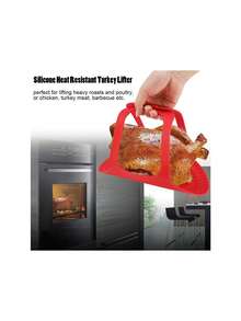 Turkey Lifter Food Grade Silicone Heat Resistant Turkey Lifter Non Stick Poultry Cooking Mat,40808276 - Multicolor - Ver 6