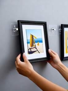 10Pcs Heavy Duty Adhesive Wall Hooks 13Lbs Max Load, No Drill Nail Free Self Adhesive Thumb Hooks, Waterproof Sticky Hangers For Bathroom Kitchen Bedroom Picture Towel Robe - Multicolor - View 8