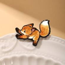 小狐狸珐琅胸针 时尚装饰胸针 饰品 翻领包徽章 珠宝礼品 - 彩色 - 查看 7