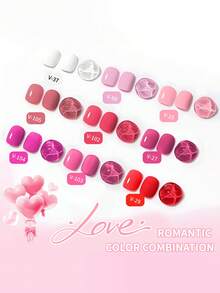 VOKY 9件套玫瑰粉色指甲油套装，7毫升小瓶装，无异味，UV/LED光疗，持久显色，专业美甲护理套装 - 彩色 - 查看 5