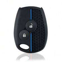 适用于雷诺Clio 3/Logan 2、达契亚Duster/Sandero Stepway、拉达Largus、日产Almera/Terrano的硅胶钥匙套 - 防刮擦、防震、防褪色、精准开孔，完美贴合，汽车钥匙保护配件 - 黑色的 - 查看 8