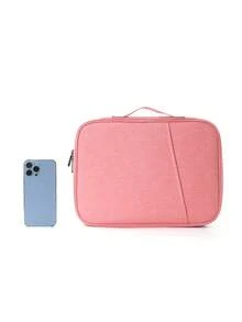 13-14英寸笔记本电脑包，笔记本电脑内胆包，笔记本电脑保护套，手提包，多功能，便携，轻便，适合商务、通勤、上学等场合。 - 粉色 - 查看 3