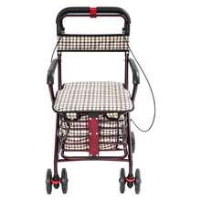 WUPYI Foldable Rollator Walker With Seat & Basket - Shock Absorbing Wheels - Default - View 4