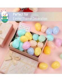 10 quả trứng Phục Sinh màu pastel, trứng Phục Sinh rỗng ruột có thể đổ đầy, trứng nhựa nhiều màu sắc dùng cho trò chơi săn trứng Phục Sinh, quà tặng tiệc tùng, đồ trang trí giỏ quà, giải thưởng trò chơi, trang trí nhà cửa ngày lễ, trang trí mùa xuân (Màu ngẫu nhiên) - Nhiều kiểu dáng - Xem 10