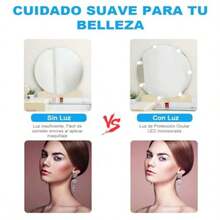 vanity tocadorLECUTE Luces 10 Focos para Espejo  Bombillas LED Lámparas del Espejo  Ajustable USB  Style LED Vanity Mirror Lights Kit Luz Baño Tocador Vestidor Iluminacion - Blanco - Ver 7