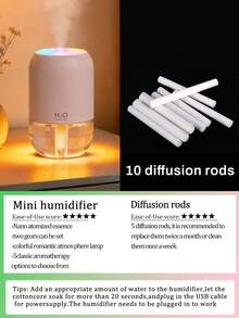 A 180ml Car Humidifier, Equipped With 2 Working Modes, A Colored Night Light, Silent Spray, Car Air Freshener, And A Small Bedroom Aromatherapy Diffuser, Available In Black, White, And Pink, Compatible With Aromatherapy Essential Oils. Ideal For Car Accessories, Home Decoration, Rooms, Offices - Model 988 - View 22