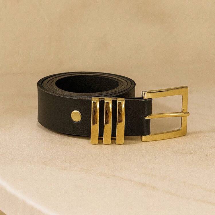 Casual PU Leather Buckle - Black - View 6