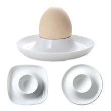 1pc Egg Holder, Egg Cup, Round/Square Egg Tray, Plastic Western Style Egg Cup - Multicolor - View 9