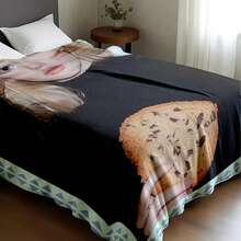 1pc Customized Photo Flannel Blanket - Blue Diamond Border Minimalist Print, Soft Hypoallergenic All Season Washable - Upload Your Photo - Ideal Gift For Birthday, Anniversary, Travel, Office Use - Personalized Cozy Throw - Multicolor - View 8