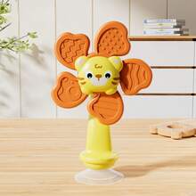 1pc Suction Cup Rotating Toy, Suitable For Infants And Toddlers, Fun Design With Textured Handle, ABS Resin Sensory Toy, Travel Toy For Airplane, Restaurant - Multicolor - View 14