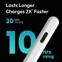 IPad Pencil 2nd Generation With Magnetic & USB Charging, Stylus Pen Compatible With Ipad With Palm Rejection, Compatible With IPad A16/10/9/8/7/6, IPad Mini 7/6/5, IPad Air 5/4/3, IPad Air 11" M3/M2, IPad Air 13" M3/M2, IPad Pro 11" M5/M4/4/3/2/1, IPad Pro 12.9" 6/5/4/3, IPad Pro 13" M5/M4, 90mAh - White - View 6