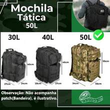 (Nay Shop Creator & KIMTINO) Large 50L Tactical Backpack. Fits A University Notebook. Generous Space For Travel And Outdoor Activities. Versatile Tactical Design. - Black - View 4
