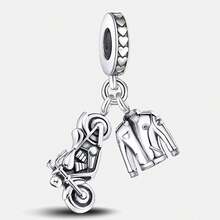 1件925纯银交通系列：火车、飞机装饰珠吊坠，适合女士手链DIY饰品 - 集合8 - 查看 17