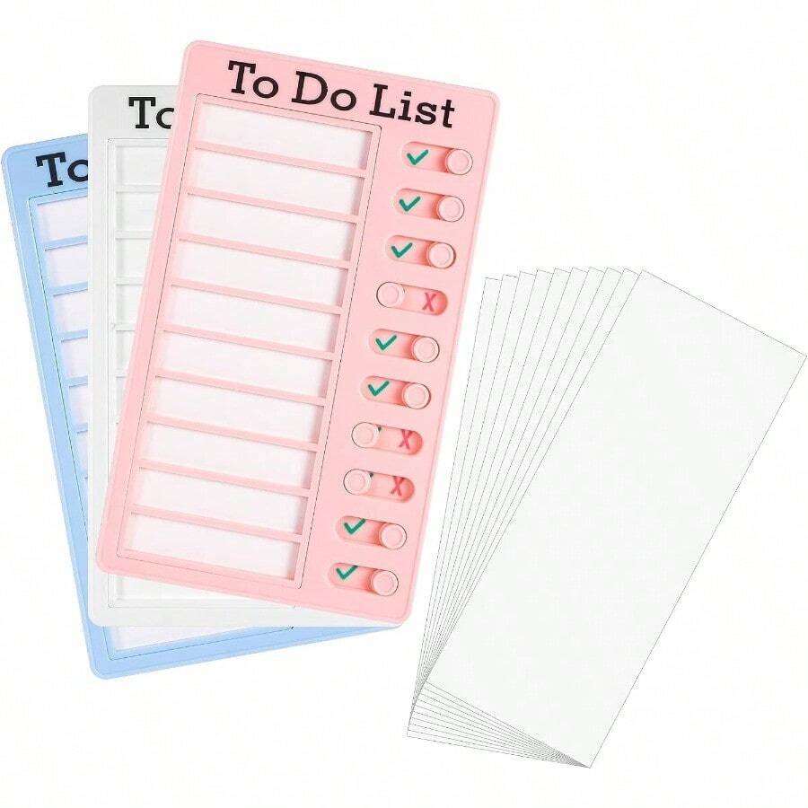 ASDF-3 Tablero de Lista de Verificación Tabla de tareas para niños Tabla de Tareas en Blanco Lista de Tareas Tabla de Rutina Diaria y Tablero de Programación Gestión y Planificación Eficiente de Tareas - como en la foto - Ver 1