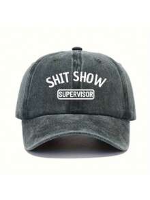 1 Unisex Y2K Style Printed Letter "Shitshow" Baseball Cap, Suitable For Outdoor Sports And Daily Commuting - Màu kaki 1 - Xem 9