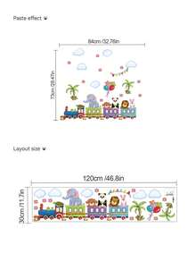 1张壁纸 - [动物、3D恐龙、狮子] 男孩儿童房装饰 家居自粘婴儿房装饰 女孩房装饰壁纸 可移除墙贴 适用于客厅、女孩卧室墙面装饰、窗户贴纸 - 可爱创意墙面艺术 儿童房装饰 卧室装饰 - 彩色 - 查看 13