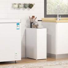 White Vanity Unit With Ceramic Basin – Freestanding Bathroom Unit With 2 Drawers And An Open Compartment, High-Quality Lacquered MDF Panel, Gold Handles, Without Tap Or Drain - White - View 6