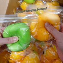 1pc Temperature-Sensitive Mango Squeeze Toy, Changes Color When Temperature Exceeds 30°C, Slow Rebound Stress Relief Squeeze Toy, Soft Pressure Relief Toy For Work And Life, Small Gift - Multicolor - View 7