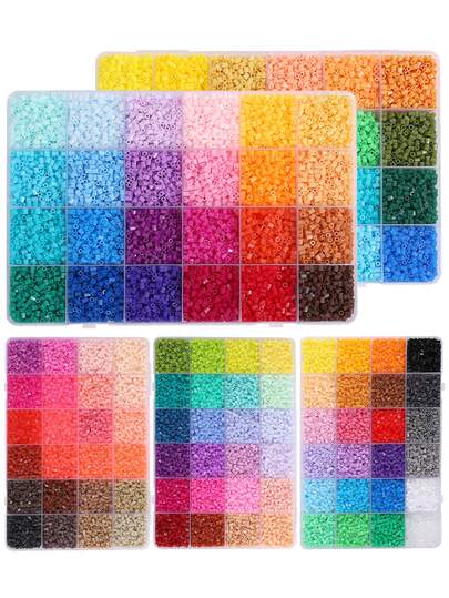  Beadia 12000pcs/Box 2.6mm Fuse Bead Set With 24-Slot Storage Box - High Quality Fused Beads Suitable For DIY Pixel Art, Handcraft Decoration And Creative Projects