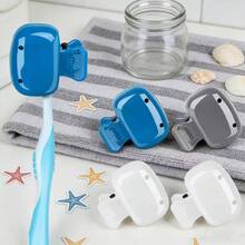 Hxezoc 1/6 Pack Solid Color Toothbrush Head Covers - Waterproof Portable Plastic Protective Clips For Travel, Camping, Home, Bathroom, School & Business Scenarios - Multicolor - View 4