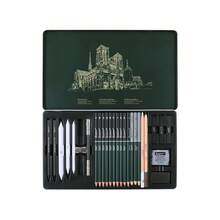 10/12/19/27pcs Sketch Pencil Set, Professional Art Charcoal Pencil Drawing Kit, Portable Iron Box Pencil Set, Woodless Charcoal Pencil, Art Painting Tools - Sketching Set - View 14