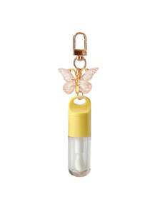 Ống son bóng trong suốt 5ml kèm móc khóa hình bướm, chai son bóng hình bướm có thể dùng để nạp lại, ống son bóng trong suốt có cọ, ống đựng dầu dưỡng môi, chai son bóng di động có thể dùng làm móc khóa/phụ kiện túi xách - Nhiều màu - Xem 13