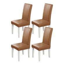 1/2/4/6件装PU防水弹力椅套，160gsm加厚款，适用于家庭、酒店、餐厅、餐椅，四季皆宜 - 彩色 - 查看 33