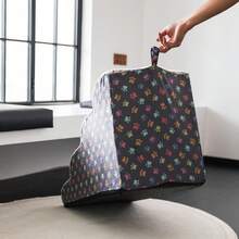 1pc Printed Flannel Pet Stair/Ramp, Non-Slip Foam Steps For Small Dogs, Removable & Washable - Grey - View 11