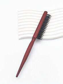 1pc Professional Salon Boar Bristle Fine Tooth Comb, Hair Brush For Styling, DIY Hair Extension Tool - Multicolor - View 7