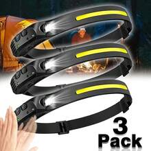 可充电头灯，夜钓专用高亮头灯，防水，轻便，电池续航时间长 - 彩色 - 查看 1